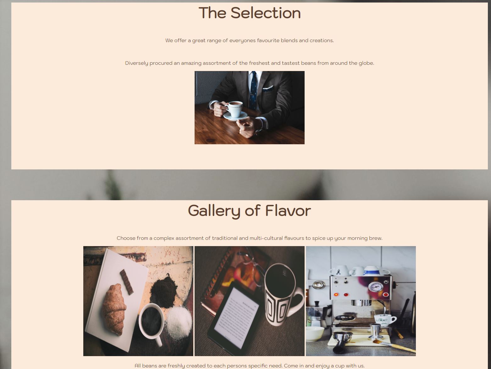 coffee menu