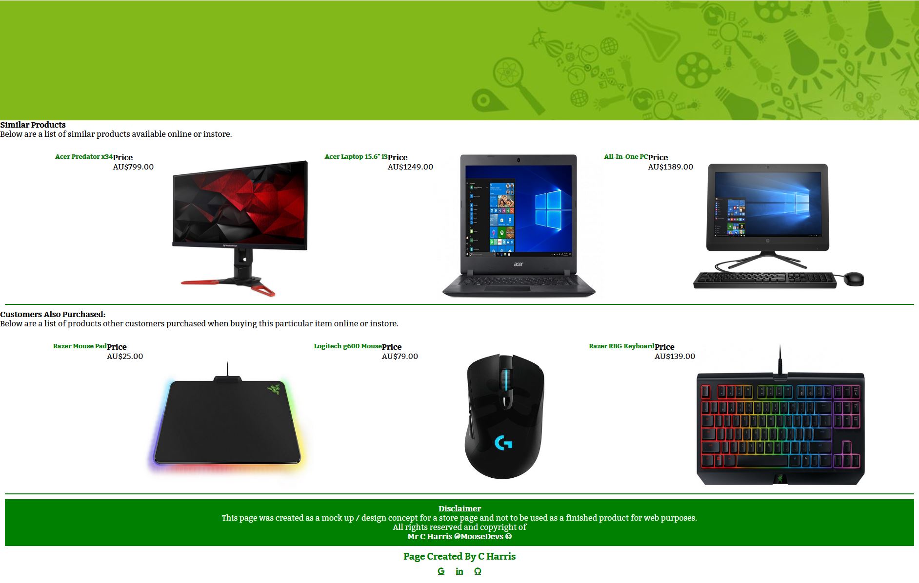 tech footer unfinished!